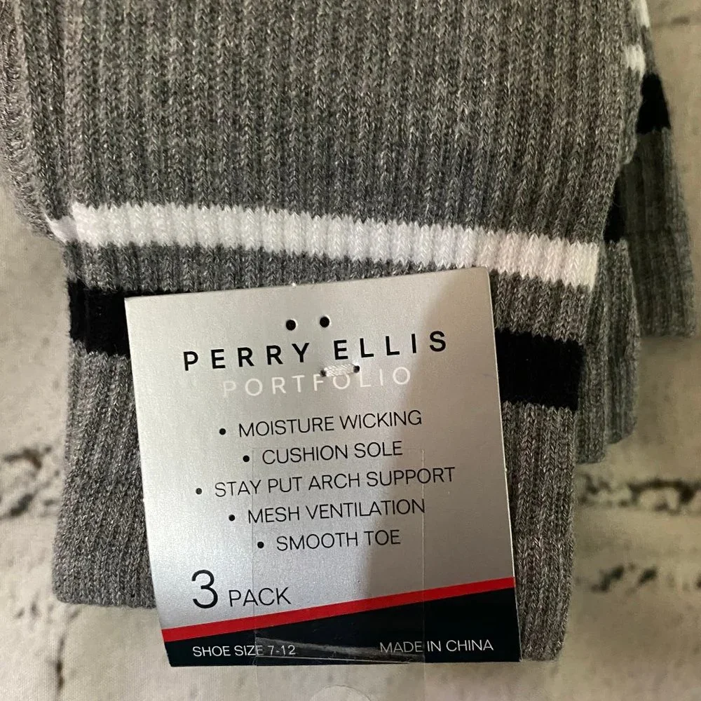 Perry Ellis Cotton blend 3 Pack Socks